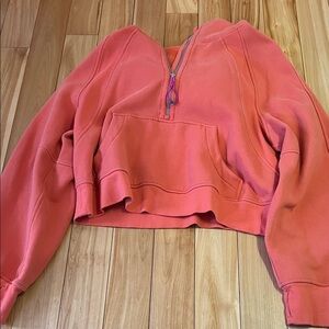 Women's Coral Lululemon Half-Zip Scuba